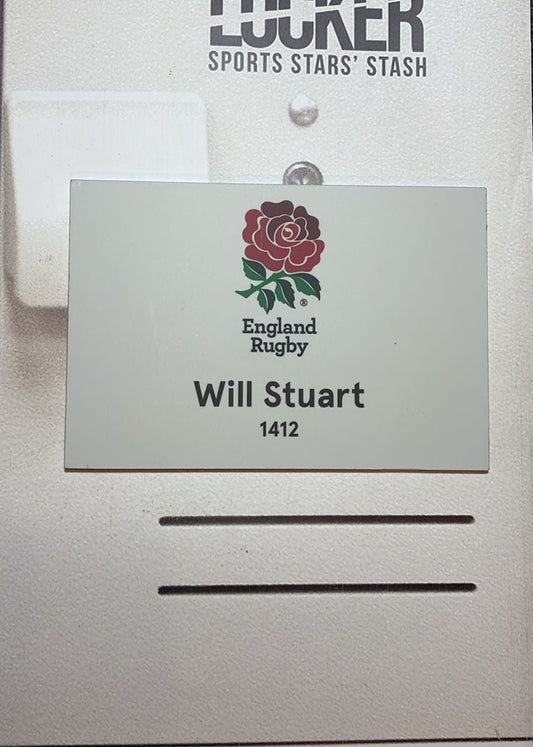 Will Stuart - England Rugby Changing Room Name Plate [White]